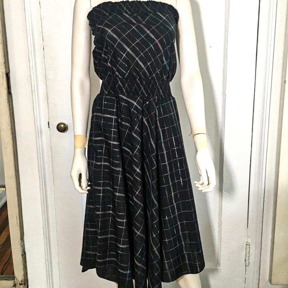 70's TAHARI strapless dress